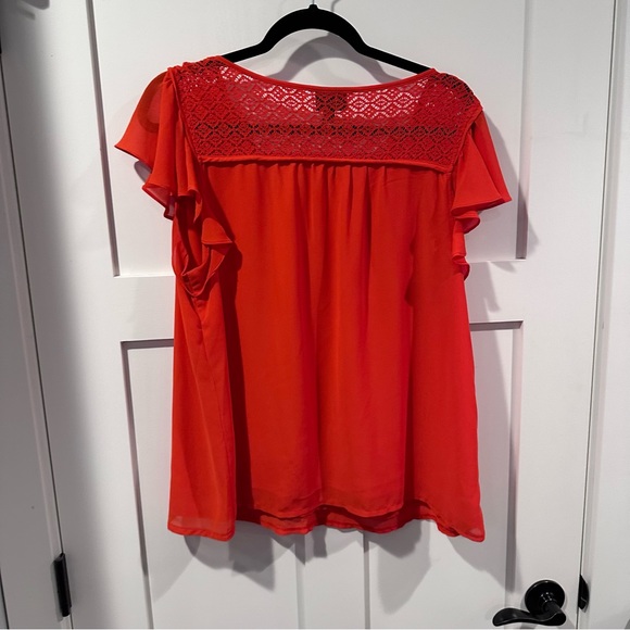 Mossimo bright coral red top - Picture 3 of 6